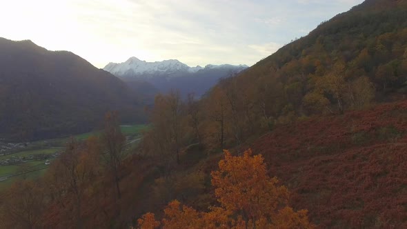 Aerial landscape in the mountains. alt