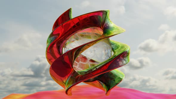 Energy mystic crystal glass. astral or aura twirl, glitter. optical orb rotation. 4k loop alt