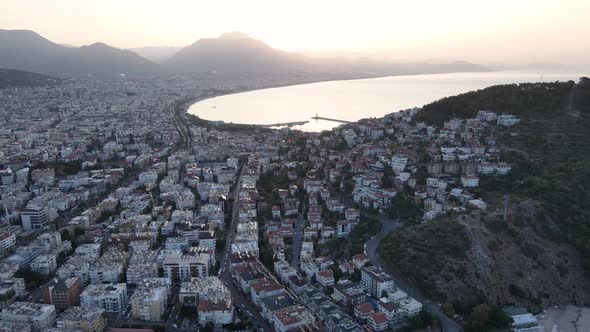 Alanya, Turkey - a Resort Town on the Seashore. Aerial View alt