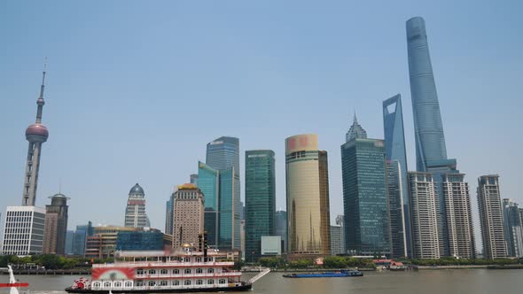 Financial Center Of Shanghai With Skyscrapers And The Oriental Pearl Tower alt