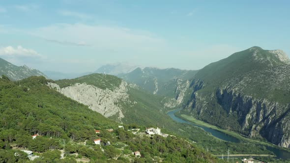 Aerial View of the Landscape of the Mountains of Croatia alt