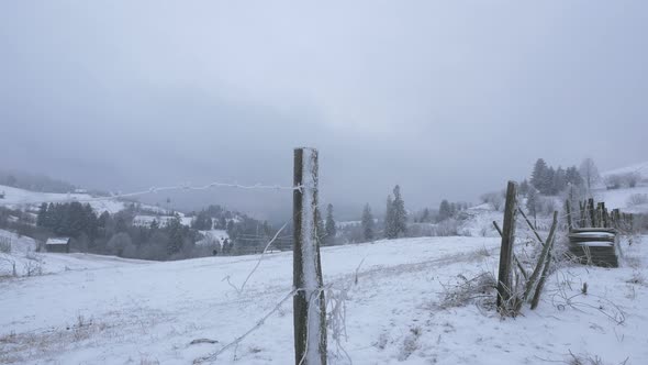 Landscape at Dealul Stefanitei during winter  alt