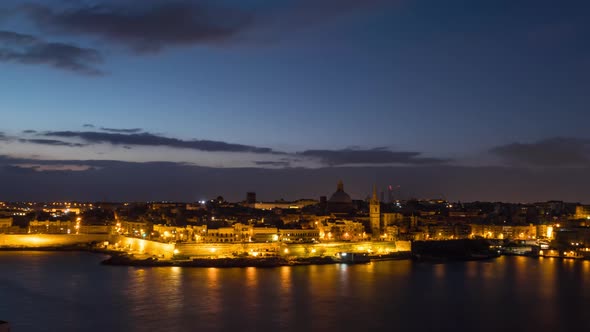 Morning Hyper Lapse of Valletta Malta alt
