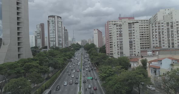 Cars on Street of Sao Paulo