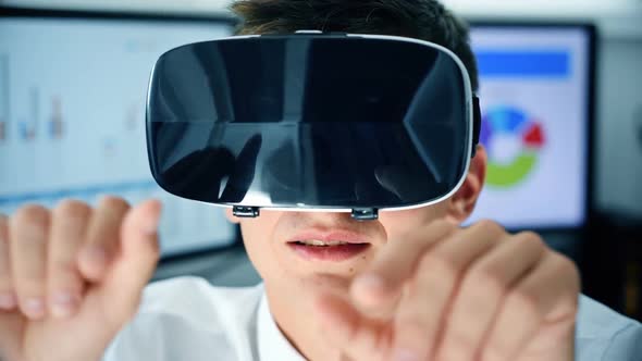 Businessman With VR Glasses