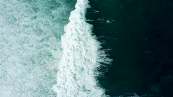 Abstract Top Down Foamy Ocean Waves alt