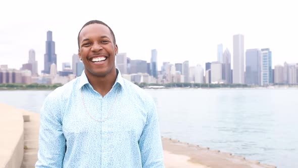 Portrait of a black man in Chicago alt