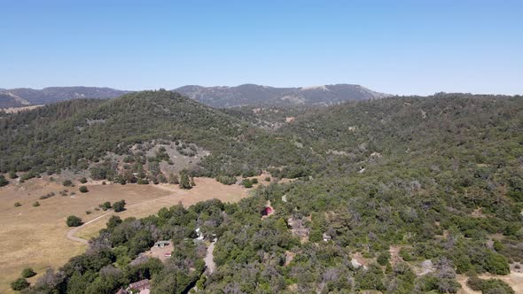 Aerial View of Julian Land Historic Gold Mining Town Located in East of San Diego California alt