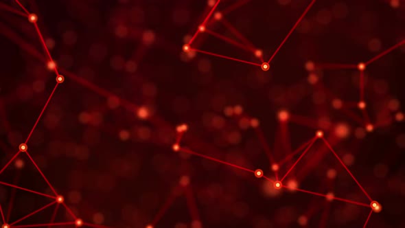 Abstract Red Digital Internet Social Network Background 