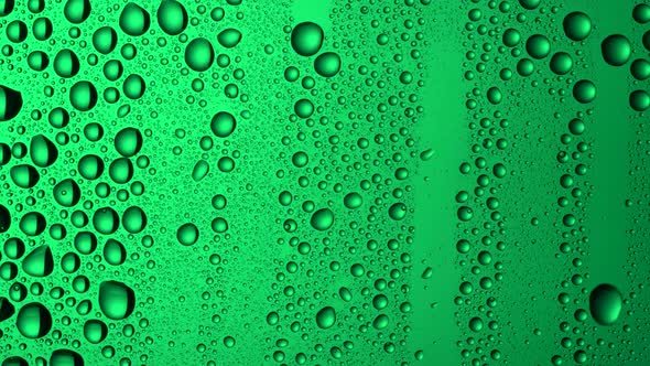 Texture water drops on the green glass - background alt