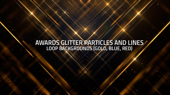 Awards Glitter Particles And Lines Loop Backgrounds (Gold, Blue, Red)