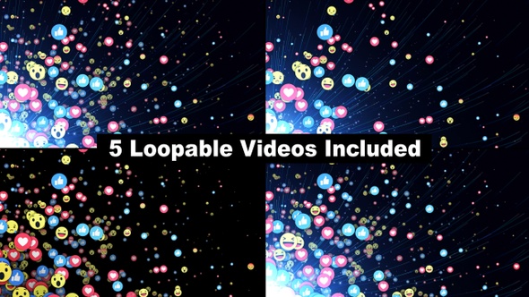 Social Media Emoji Reactions Package (5 Versions) alt