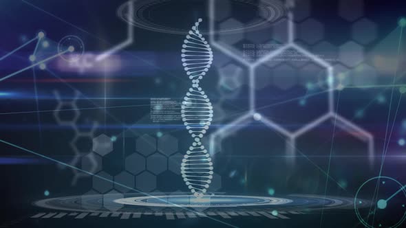 Spinning DNA strand alt