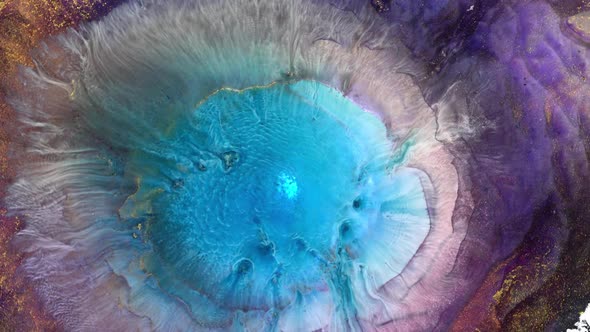 Purple Blue Pink Silver Fluid Circle Rotates alt