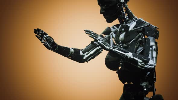 Scifi Robot Woman Animation in the Digital World of the Future alt