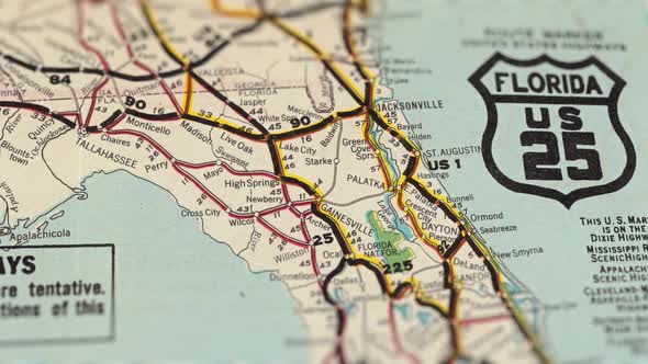 USA Old Road Paper Map Slider Shot alt