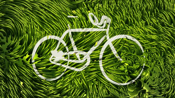 Bicycle and 'Go Green' Scribblings on Green Environment