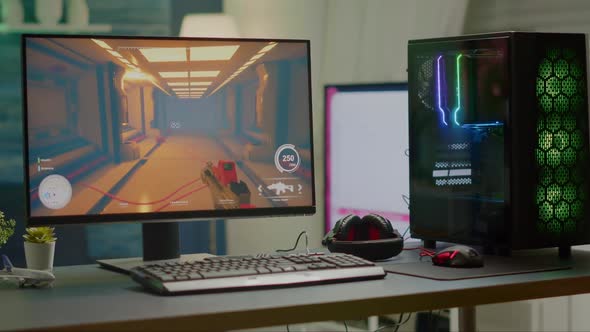 Professsional Gaming Empty Room Studio with RGB Powerful Compute alt