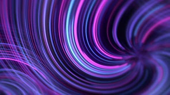 futuristic abstract glowing background twisted neon motion light curves 4k animation