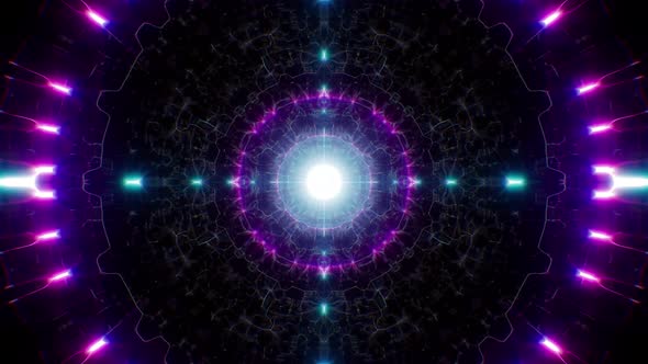 Cyberpunk Fractal Energy Tunnel Loop 4K 02 alt