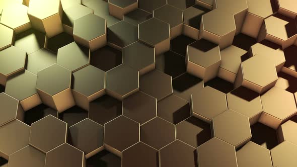 Golden Hexagonal Geometric Surface