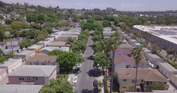 Aerial view of Los Angeles suburb alt