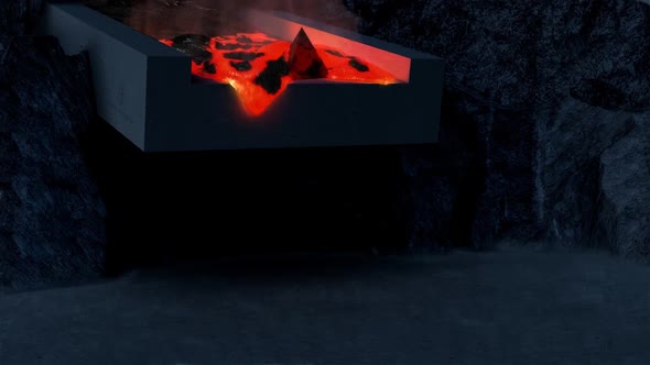 Flowing Lava On A Smooth Surface