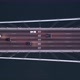  Aerial Top Down Shot of Vehicles Driving By Bay Bridge Towards San Francisco - VideoHive Item for Sale