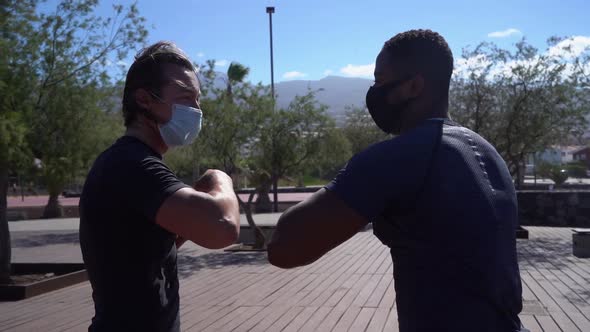 Covid Greeting with Elbows alt