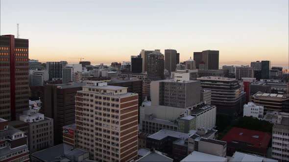 Day to night Time lapse above the rooftops of cape town, south Africa. Beautiful time lapse of the s alt