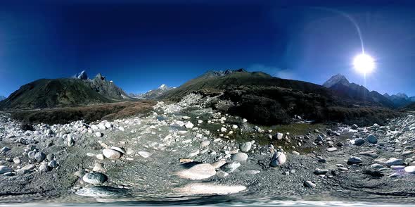 VR of Dingboche and Pheriche Village in Nepal Basic Point of Everest Base Camp Track alt