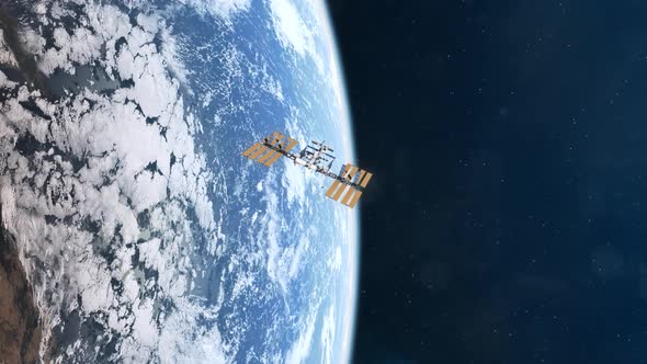 The International Space Station in Orbit of Planet Earth