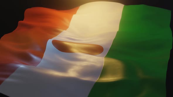 Niger Flag Low Angle View