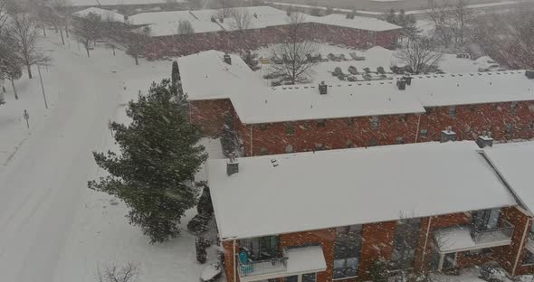Winter View Apartment Complex From a Height of One of the Town Residential alt