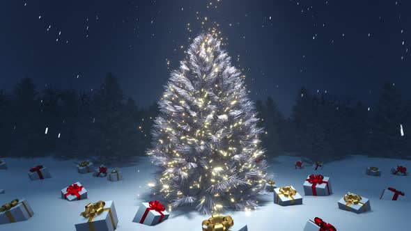 Christmas Tree and Gift Boxes 4K
