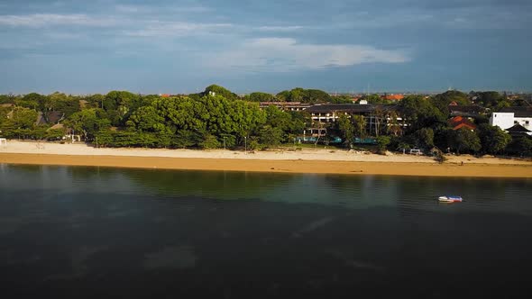 Beautiful Sanur beach drone footage in Bali. This footage was shot during Sunrise time. alt