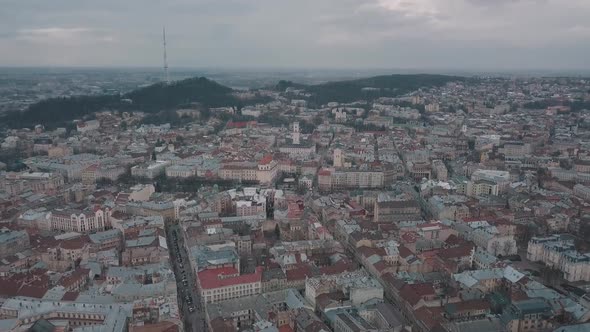 Aerial City Lviv, Ukraine alt