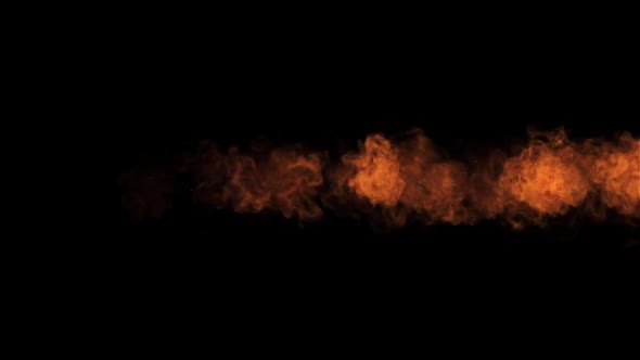 Animation of a Fireball on a Black Background