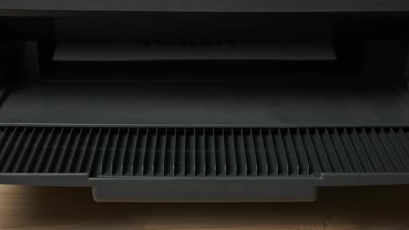 NFT Token Printing Inscription on White Sheet of Paper Printed By a Jet Printer alt