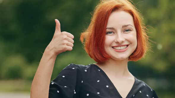 Stylish Young Pretty Girl Attractive Caucasian Redhead Teen Woman Girlfriend Cheerful Smiling alt