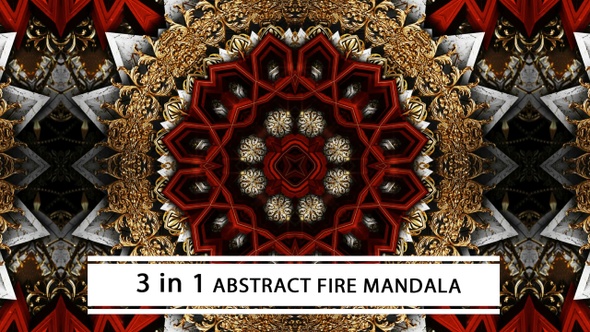 3D Abstract Fire Mandala