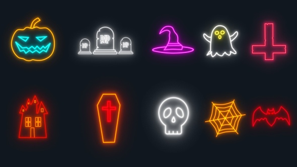 Halloween Neon Icon