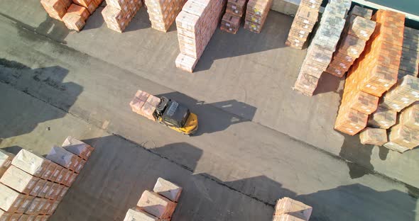 Forklift aerial view