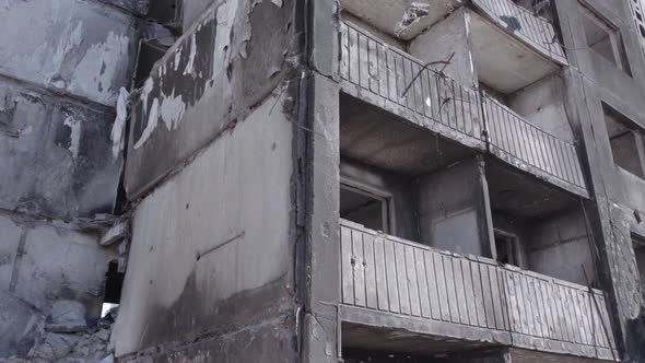 War in Ukraine  Destroyed Building in Borodyanka Bucha District alt
