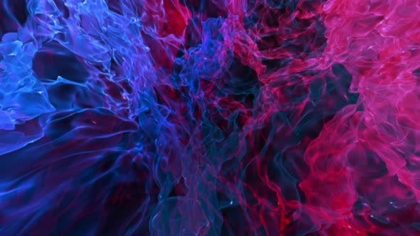 Blue and Magenta Abstract Liquid Fire Loop