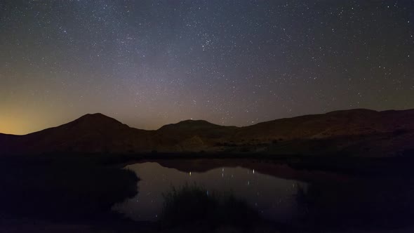 On the meteor shower night, in the narute. Somewhere far from city and light pollution. alt