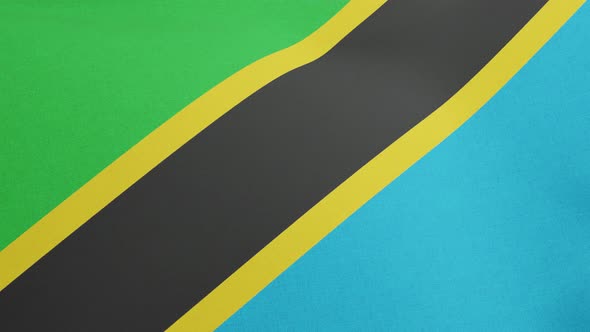 National Flag of Tanzania Waving Original Colors 3D Render United Republic of Tanzania Flag Textile alt