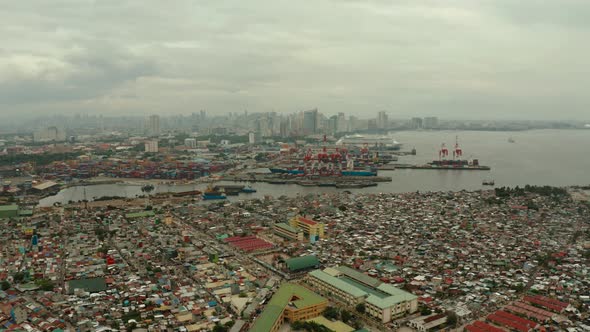 Manila the Capital of the Philippines Aerial View alt