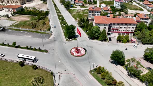 Old City in Turkey aerial view 4 K alt