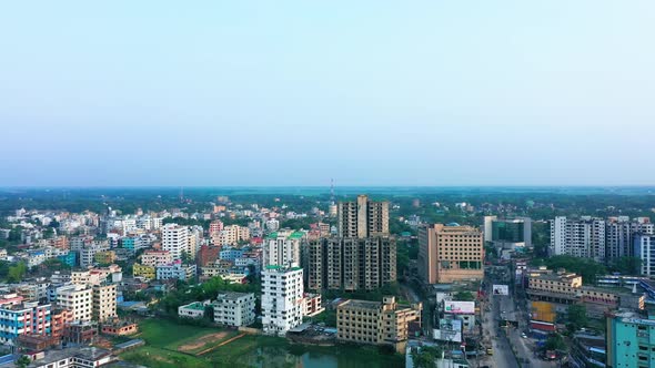 Sylhet City Bangladesh Aerial Drone Sc04